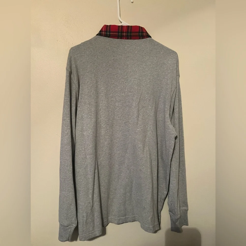 Men’s J Crew Rugby Shirt with Flannel Collar - Picture 3 of 5